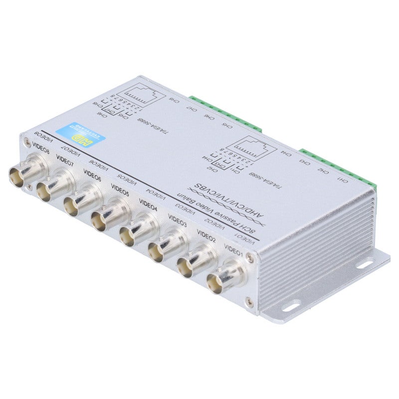 8 Channel Video Balun: Passive Signal Converter With 60dB Anti-Noise Surge Protection - HD Video Transmitter for Video Surveillance, Video Conferencing - Image 4