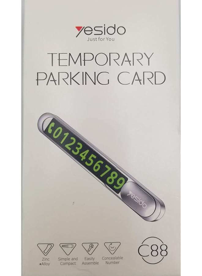 Yesido Temporary Parking Card, Magnetic Phone Number Plate, Stylish