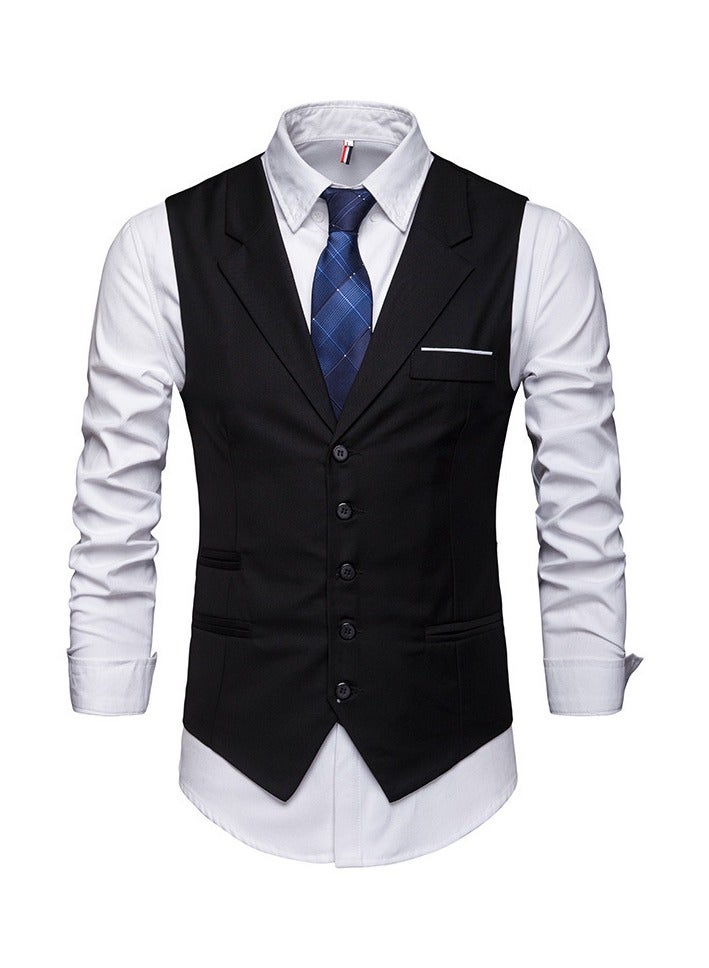 KUYING New Fashionable Herringbone Patterned Suit Vest  - Image 1
