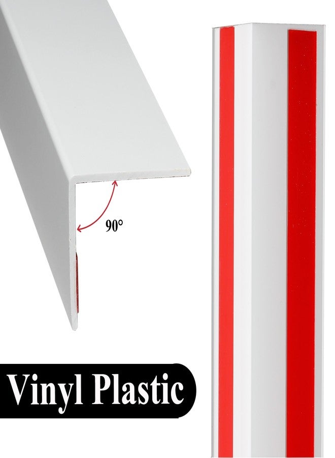 Silrubsups Wall Corner Protector PVC Self-Adhesive Guards for Furniture, Cabinet Edge Protection (4, White, 1.97“X48”) - Image 2