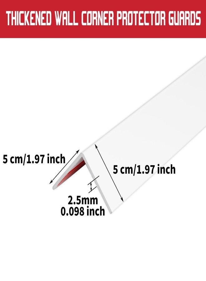 Silrubsups Wall Corner Protector PVC Self-Adhesive Guards for Furniture, Cabinet Edge Protection (4, White, 1.97“X48”) - Image 3
