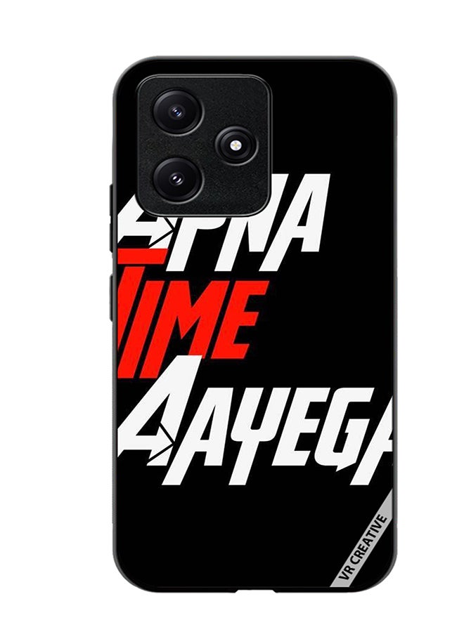 VR CREATIVE Protective Case Cover For Xiaomi Poco M6 Pro 5G Apna Time Ayega Design Multicolour - Image 1