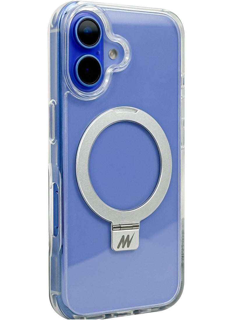 Mezone iPhone 16 Clear MagSafe Case with Ring Holder, Military-Grade Protection iPhone 16 Slim Shockproof Cover Strong-Magnet Protective Phone Case Compatible with MagSafe Anti Scratch & Fingerprint, Clear  - Image 1