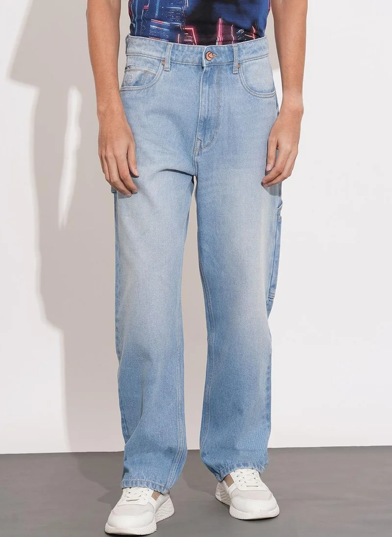Being Human Men Relaxed Fit Mid-Rise Light Fade Jeans