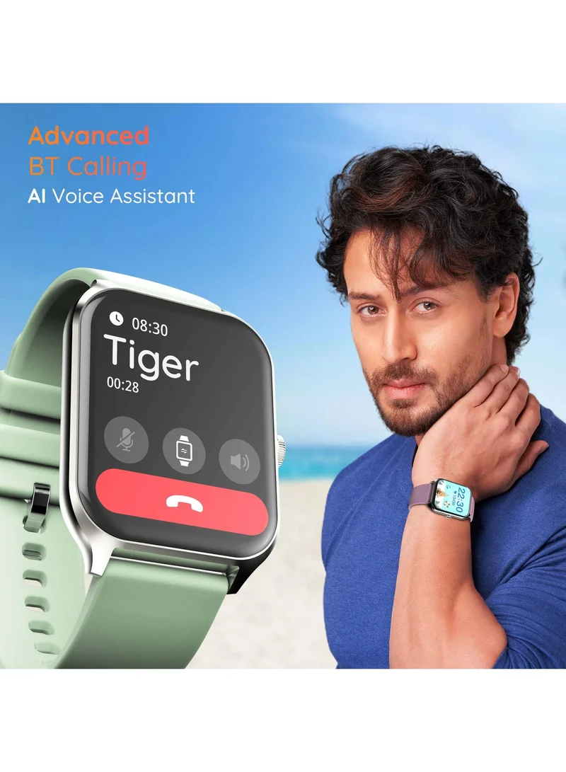Pebble Cruise 1.96" Infinite Display Smartwatch for Men and Women, Bluetooth Calling, Heart Rate Monitoring, AI Voice Assistant
