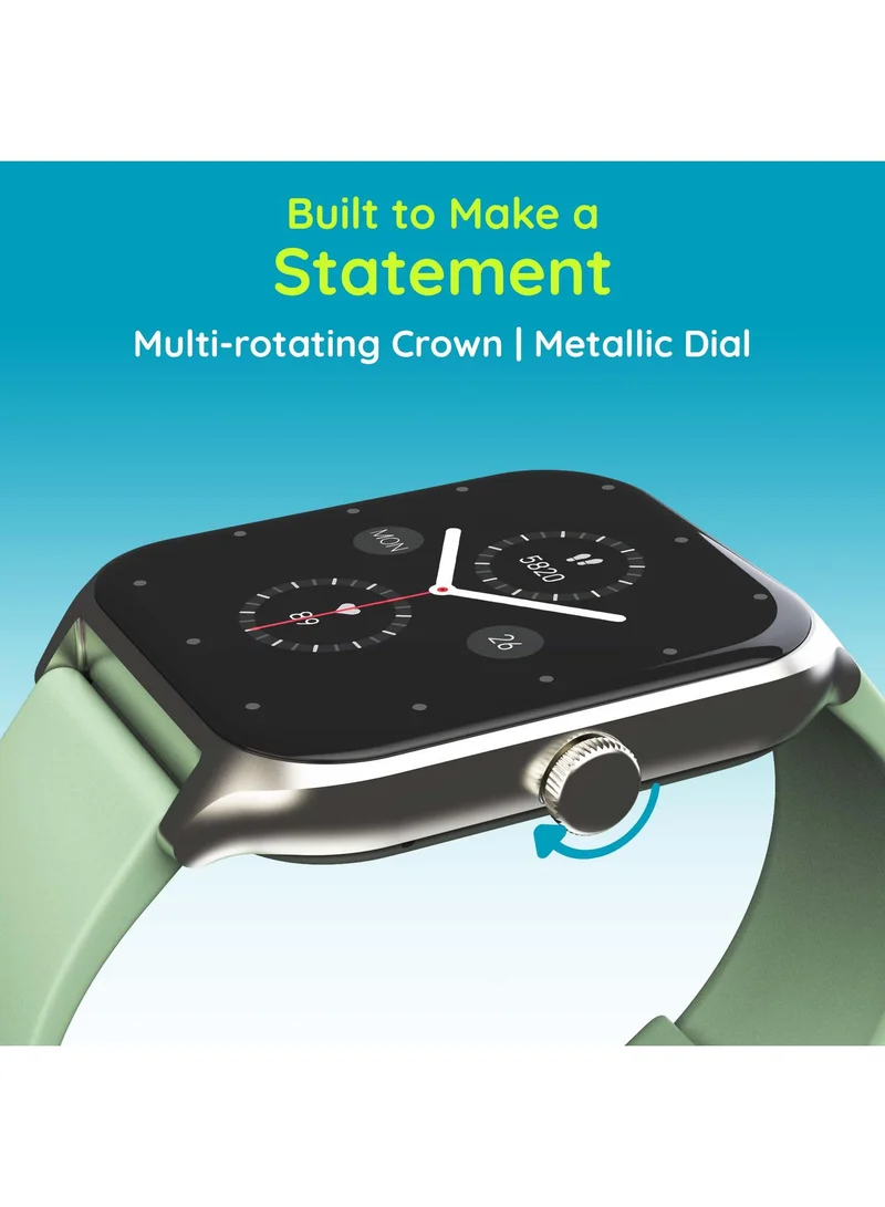 Pebble Cruise 1.96" Infinite Display Smartwatch for Men and Women, Bluetooth Calling, Heart Rate Monitoring, AI Voice Assistant