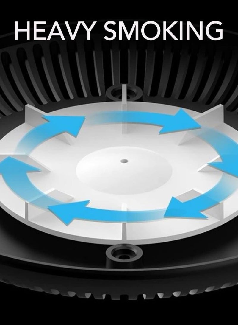 DIGI CORE Smart Ashtray Self Extinguishing, 2 in 1 Air Purifier Ashtray With Filter Multifunctional Smokeless Ashtray Portable Air Purifier Electronic Air Fresher Ash Holder For Home & Car White - Image 2