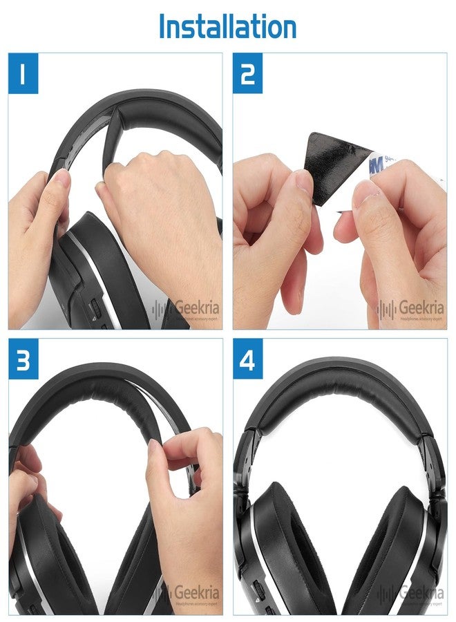 Geekria Headband Pad Compatible with Turtle Beach Stealth 700 Gen2/ Gen2 MAX Headphones, Head Top Cushion Cover Repair Part (Black) - Image 5