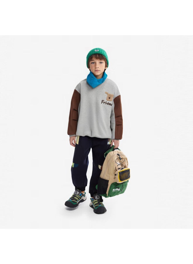 Mqd Boys' Patchwork Sweatpants  Autumn New Loose Fit Kids' Sports Pants - Image 2