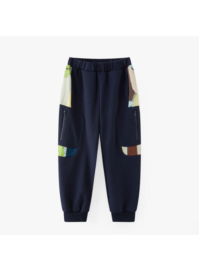 Mqd Boys' Patchwork Sweatpants  Autumn New Loose Fit Kids' Sports Pants - Image 4