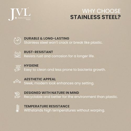 JVL Stainless Steel 2 Tier Lunch Box (Capsule, Large) - Image 5