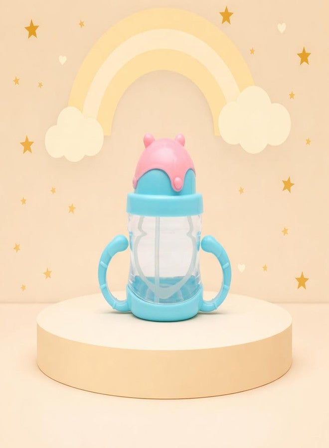 Alya The Cheeky Kidzz Premium Baby Straw Sipper 125ml for Feeding Water Milk Liquids Feeder Bottle (Design 607) - Image 1