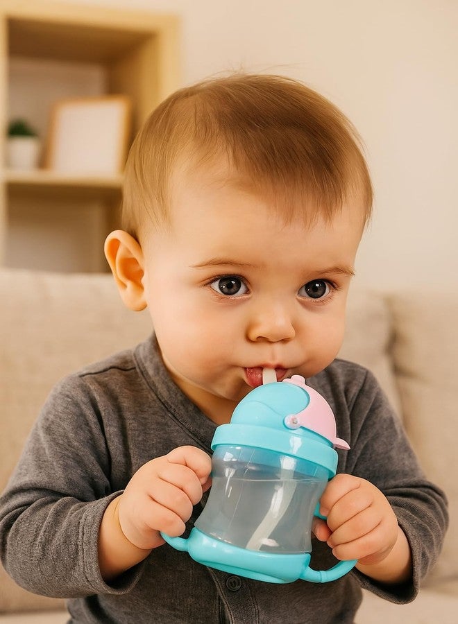 Alya The Cheeky Kidzz Premium Baby Straw Sipper 125ml for Feeding Water Milk Liquids Feeder Bottle (Design 607) - Image 2