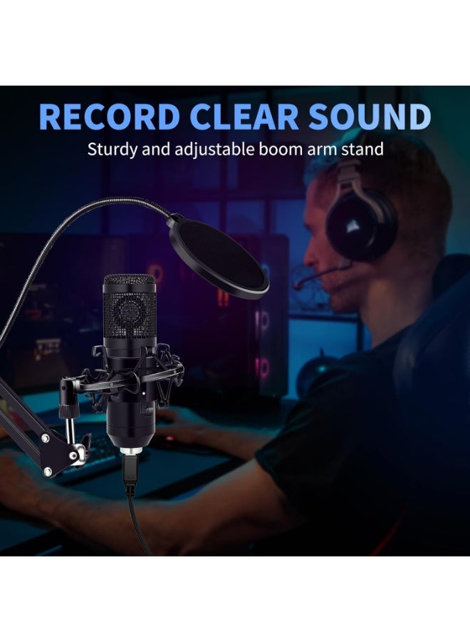 Arabest USB Condenser Microphone,Computer PC Microphone Kit with Adjustable Boom Arm Stand Shock Mount for YouTube Vocal Gaming Streaming  - Image 4