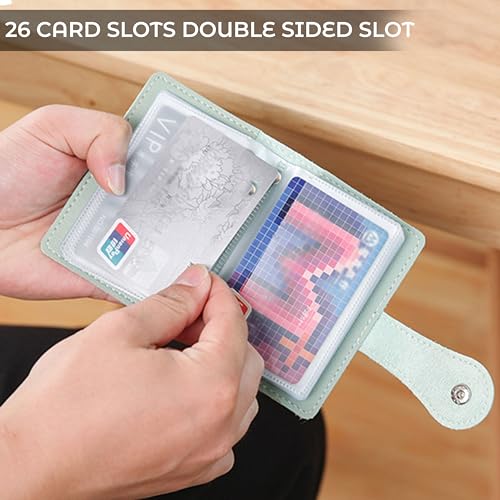 Kraptick 24 Slots Card Holder with 2 Compartments for Cash, Coin for Men and Women - Elegant and Versatile Card Organizer, Credit Cardholder, Card Case, Unisex Card Pouch (Red) - Image 3