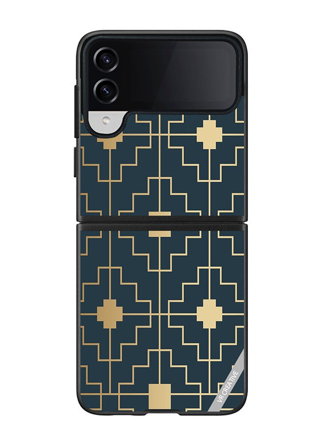 VR CREATIVE Protective Case Cover For Samsung Galaxy Z Flip4 Asian Icon Design Multicolour - Image 1