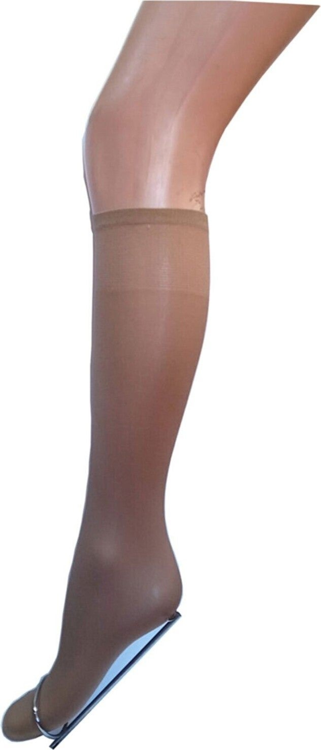 SAKS 12 Pieces Skin Color Micro 50 Knee High Socks 