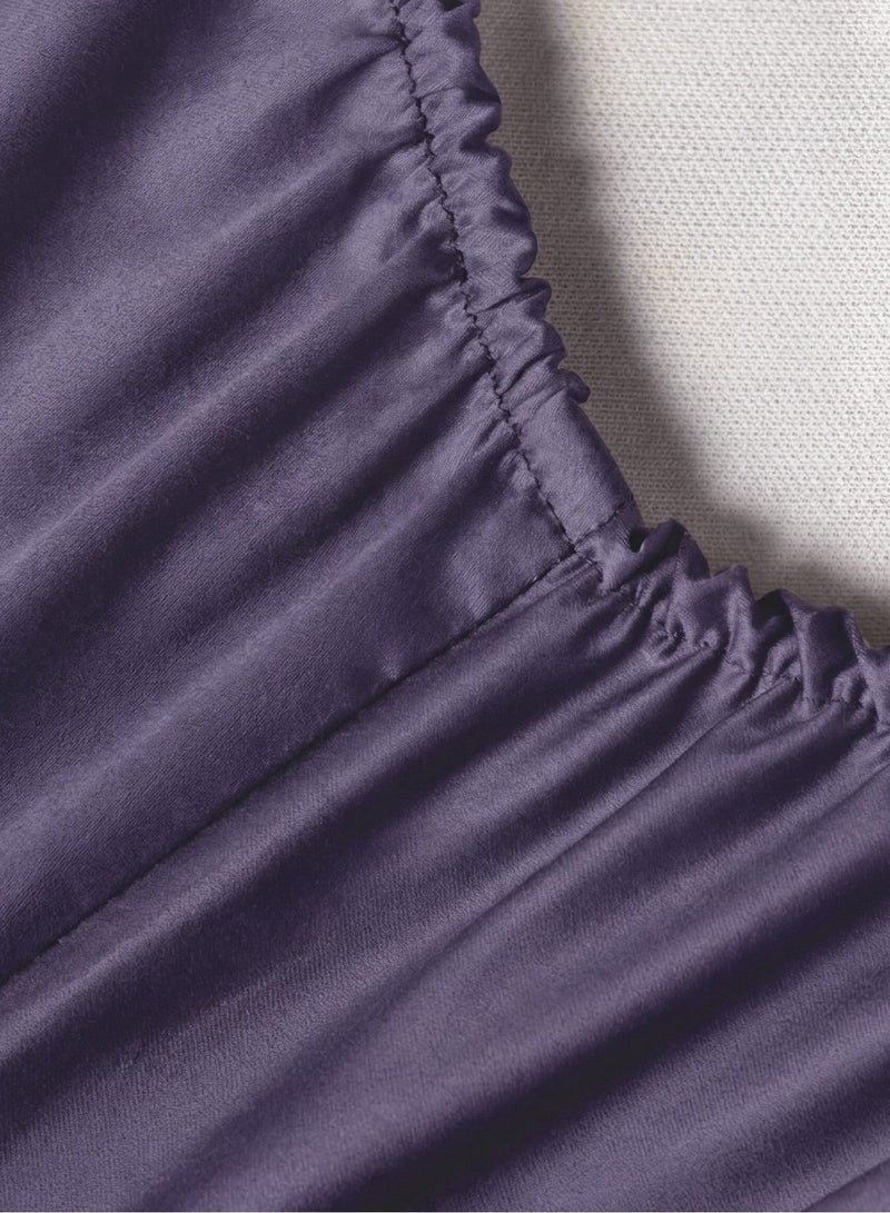 اسكونا Fitted Sheet 160x200 Askona Comfort Maco Sateen Blue Topaz - Image 2