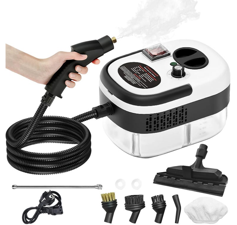 Yuwell 2500W Portable Steam Cleaner Handheld Pressurized High Temperature Steamer with 6 Adjustable Levels, 1200ML Water Tank & 3 Brush Heads, Fast 10-15s Heating for Kitchen, Range Hood & Tough Stains - Image 1