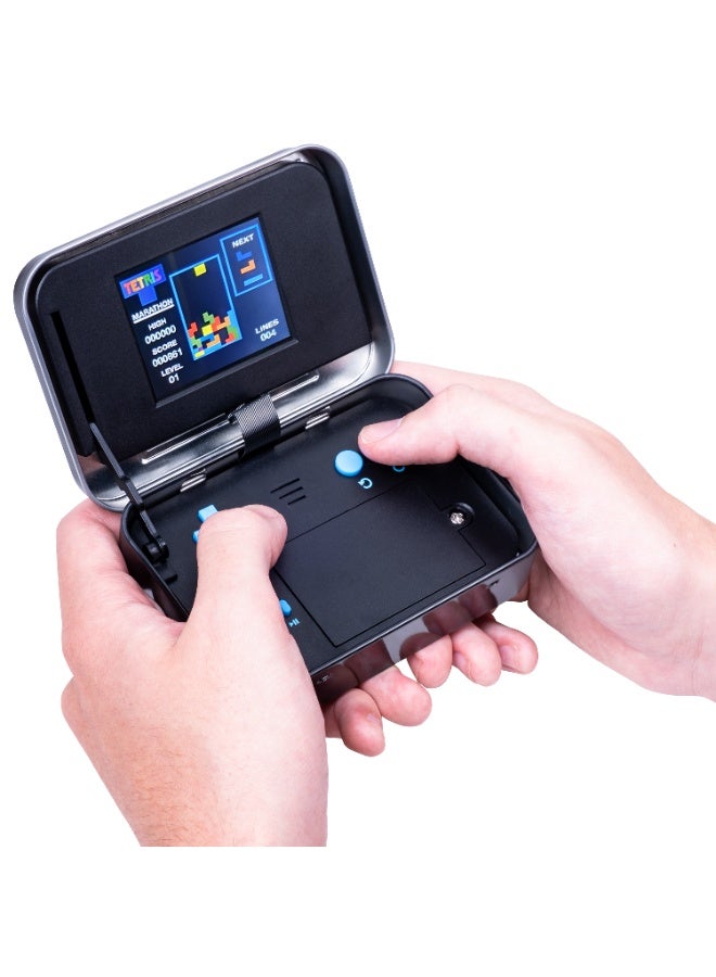 Tetris Arcade in a Tin Retro Handheld Electronic Game in Collectible Metal Tin for Kids & Adults - Image 4