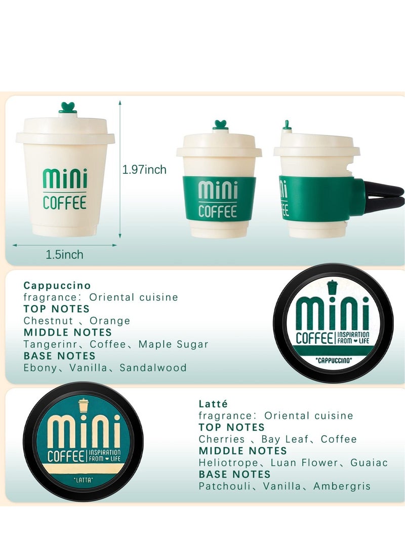 Generic - Car Air Fresheners, Mini Coffee Cup, Creative Automotive Air Outlet Vent Aroma, Cartoon Car Vent Air Fresheners with 2 Fragrances, Coffee Capsule Car Interior Perfume Decoration - Image 1