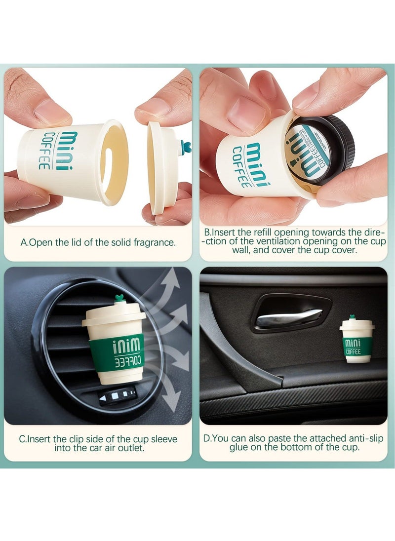 Generic - Car Air Fresheners, Mini Coffee Cup, Creative Automotive Air Outlet Vent Aroma, Cartoon Car Vent Air Fresheners with 2 Fragrances, Coffee Capsule Car Interior Perfume Decoration - Image 1