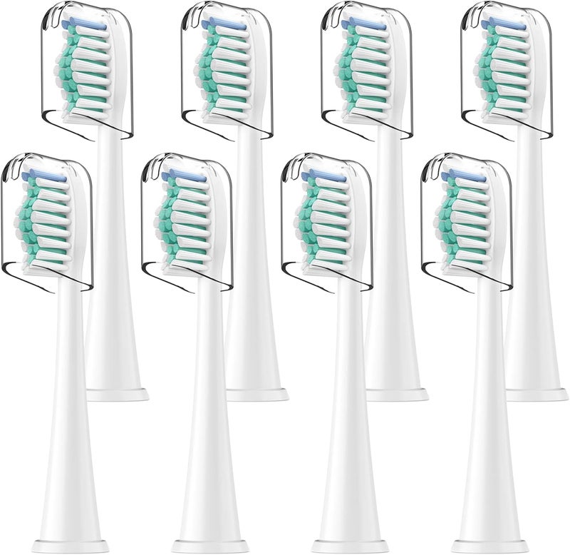 ELFIN 8 Pack Electric Toothbrush Replacement Heads for Philips Sonicare with Soft Dupont Bristles - Image 1