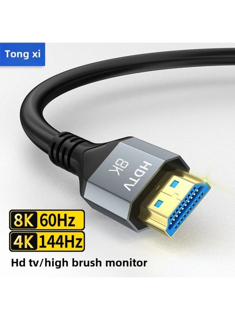 Digital Computer Hdmi Cable High Speed Hdmi Cable Ethernet 4k Support 3d Compatible 2.0 Version 3m/6m/10m/15m/20m-Color:HDMI2.1 Version 8K (bag)-Line Length:1.5 M