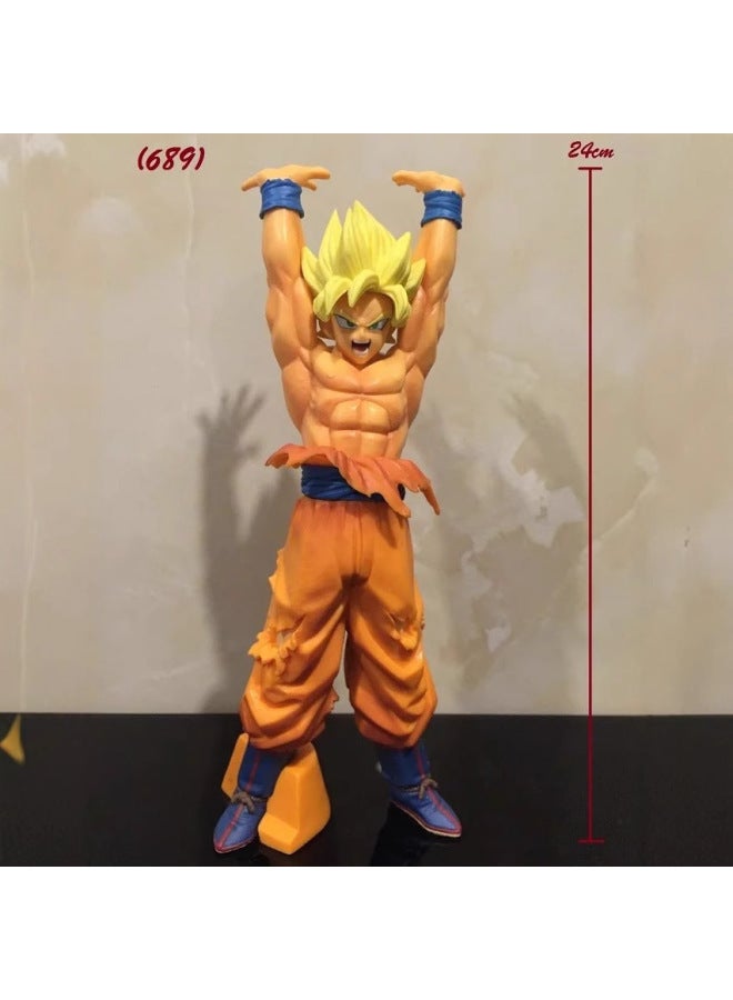 Dragon Ball Free And Extremely Merit Monkey King Black Hair Wukong Yellow Hair Wukong Silver Hair Wukong Ornaments-Color:44 Generation Silver-haired Goku - Image 2