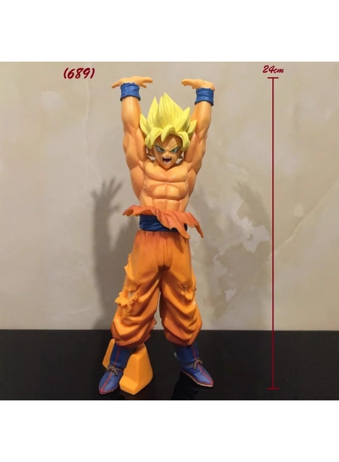 Dragon Ball Free And Extremely Merit Monkey King Black Hair Wukong Yellow Hair Wukong Silver Hair Wukong Ornaments-Color:44 Generation Silver-haired Goku - Image 5