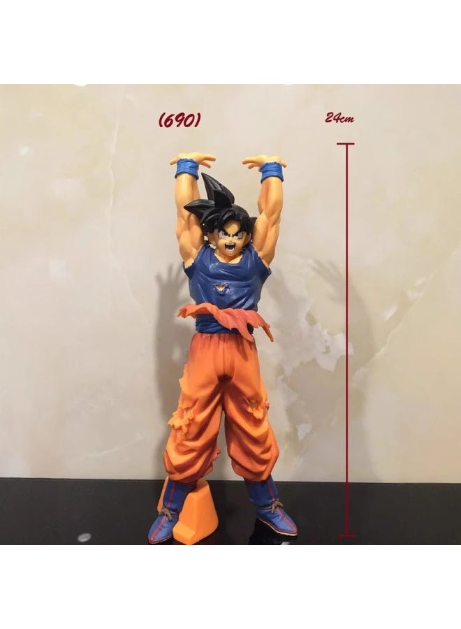 Dragon Ball Free And Extremely Merit Monkey King Black Hair Wukong Yellow Hair Wukong Silver Hair Wukong Ornaments-Color:44 Generation Silver-haired Goku - Image 4