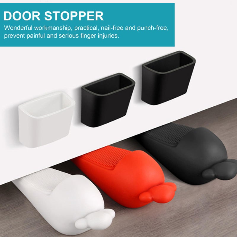 Black Door Stopper Floor Knob Anti Collision for Home Safety and Security - Image 5