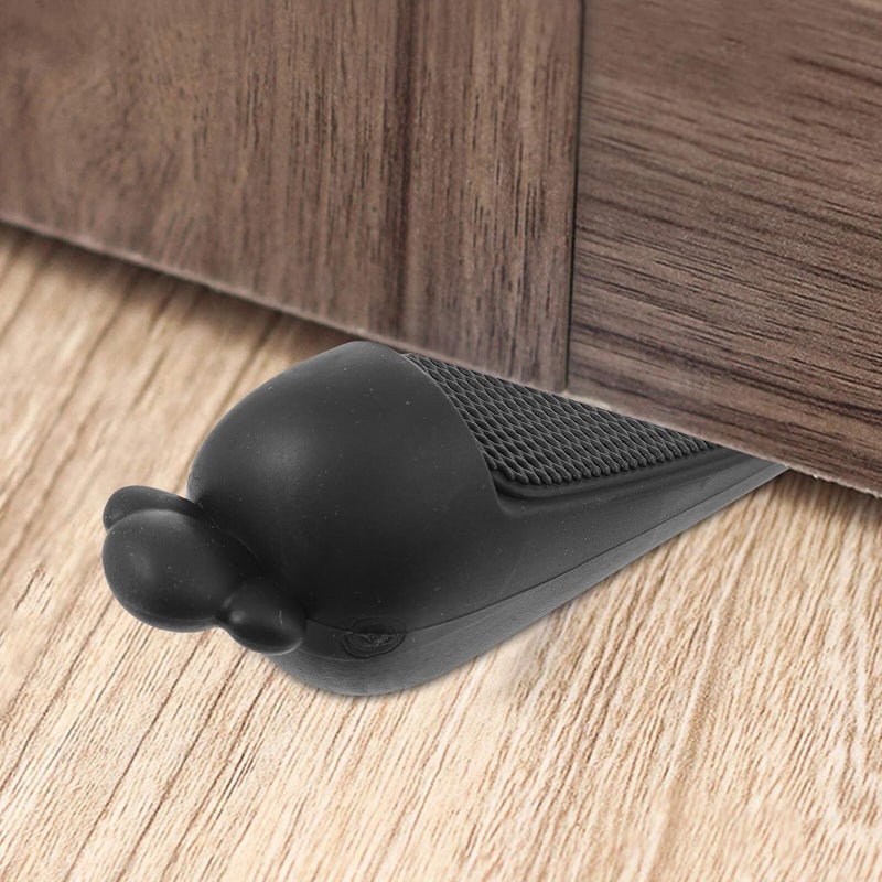Black Door Stopper Floor Knob Anti Collision for Home Safety and Security - Image 4