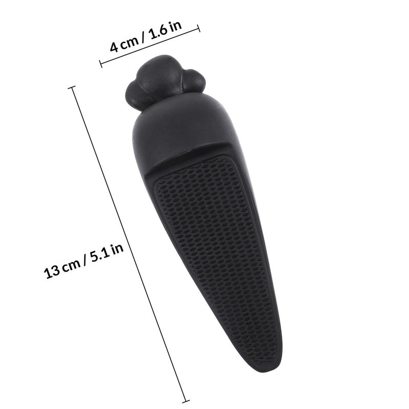 Black Door Stopper Floor Knob Anti Collision for Home Safety and Security - Image 3