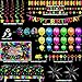 Fayoo Neon Birthday Party Decoration Glow in The Dark Party Supplies Happy Birthday Backdrop Banner Neon Fluorescent Balloons Garland Arch Star Hanging Swirl Black Light Reactive Glow Tape Neon Streamer - Image 4