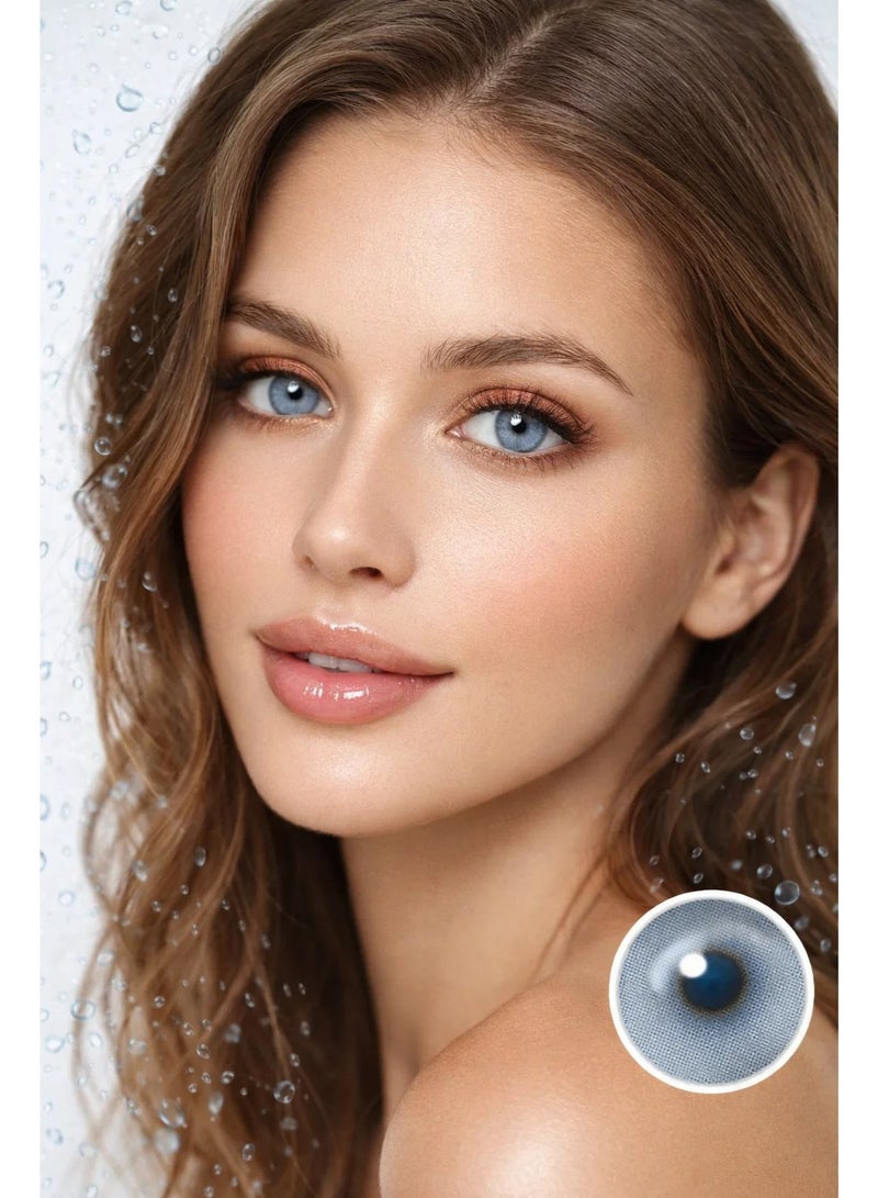 فريش ليدي عدسات لاصقة ايطالي لون ( رمادي - ازرق ) 2 عدسة من اللون +محلول عدسات طبي - Image 5