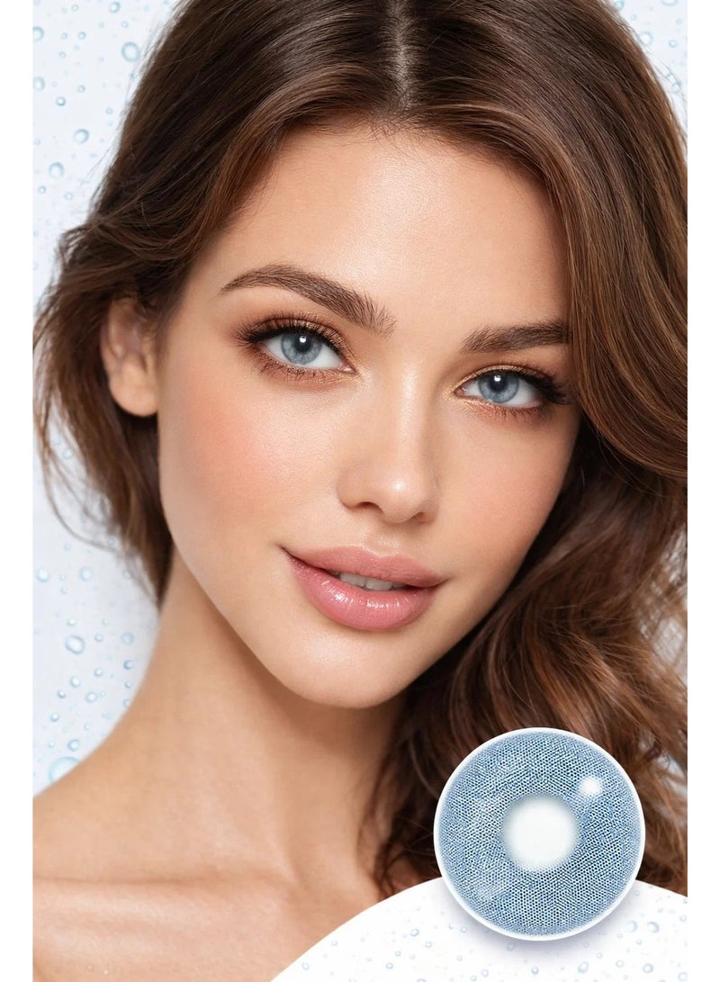 فريش ليدي عدسات لاصقة ايطالي لون ( رمادي - ازرق ) 2 عدسة من اللون +محلول عدسات طبي - Image 4