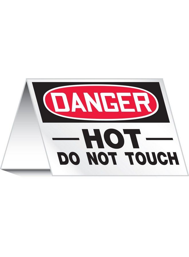 Accuform لافتة تحذير سطحية من الألمنيوم طراز Pat725 "خطر حار لا تلمس" 31 2" ارتفاع × 5" عرض أحمر وأسود على أبيض - Image 2