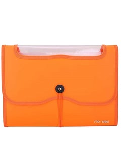 Deli Expanding File A4 7 Pockets Orange  - Image 1