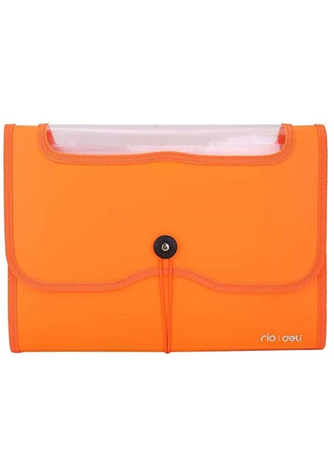 Expanding File A4 7 Pockets Orange