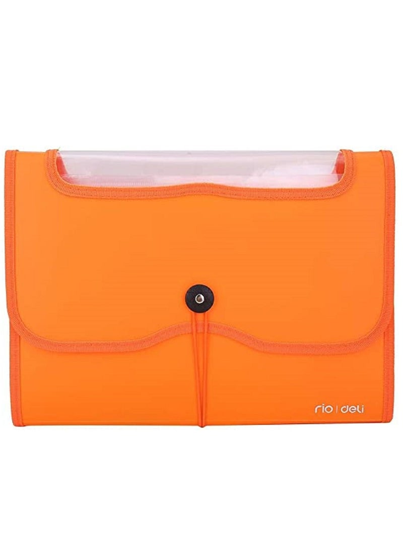 Deli - Expanding File A4 7 Pockets Orange - Image 1