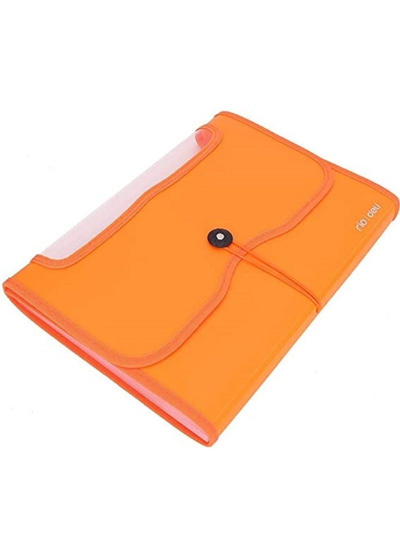 Deli - Expanding File A4 7 Pockets Orange - Image 1