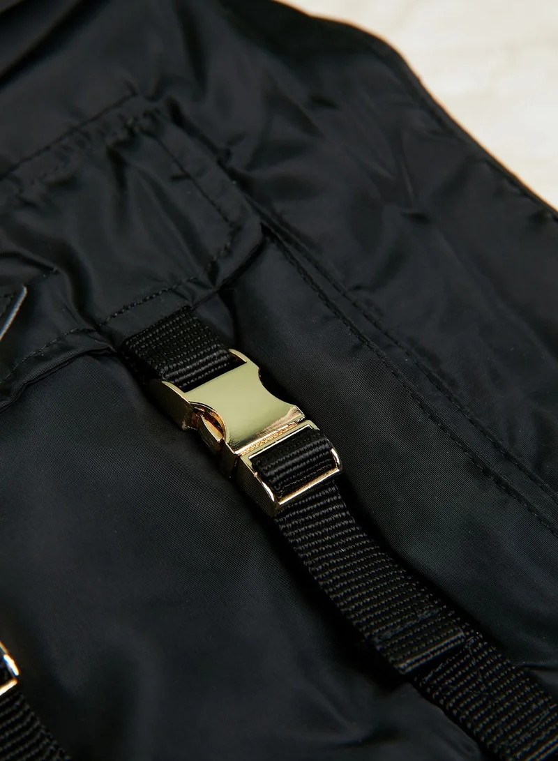 RIVER ISLAND Nylon Dog Coat With Backpack