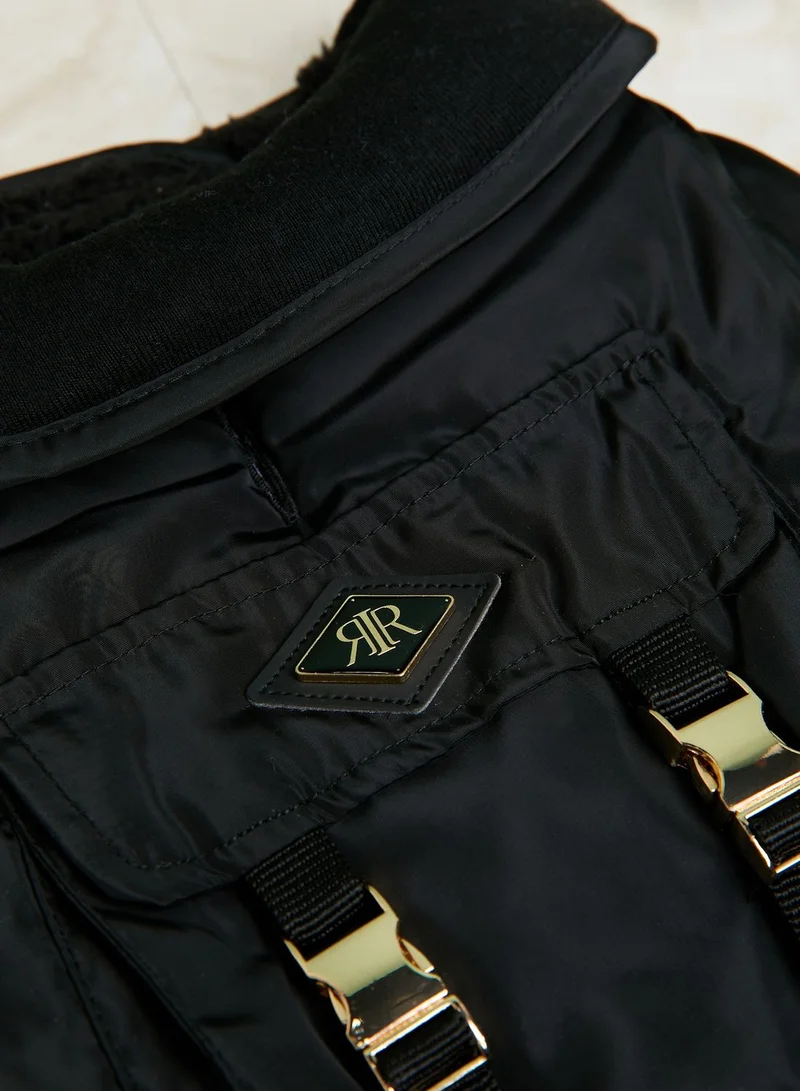 RIVER ISLAND Nylon Dog Coat With Backpack