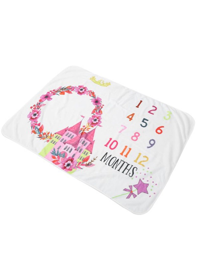 Tiny Toes - Fleece Milestone Blanket - Castle - Image 2