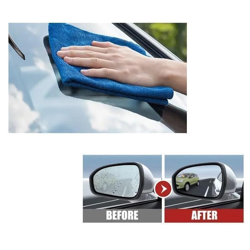 Ozix Oil Film Cleaning Brush & Car Glass Cleaner Anti-Fog Spray | Windshield Defogger & Stain Remover for & Anti-Mist, Oil Stain Remover for Car Windows, Mirrors & Glass (Brush +Anti-Fog Spray) - Image 4