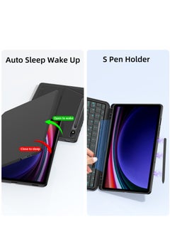 QPHWHFQ 【English】Detachable Magic Keyboard Case for 14.6 inch Samsung Galaxy Tab S10 Ultra/S9 Ultra/S8 Ultra, Magnetic Bluetooth Keyboard Case Samsung Tab with Stand, Multi-Touch Trackpad, 7-Color Backlight  - Image 3