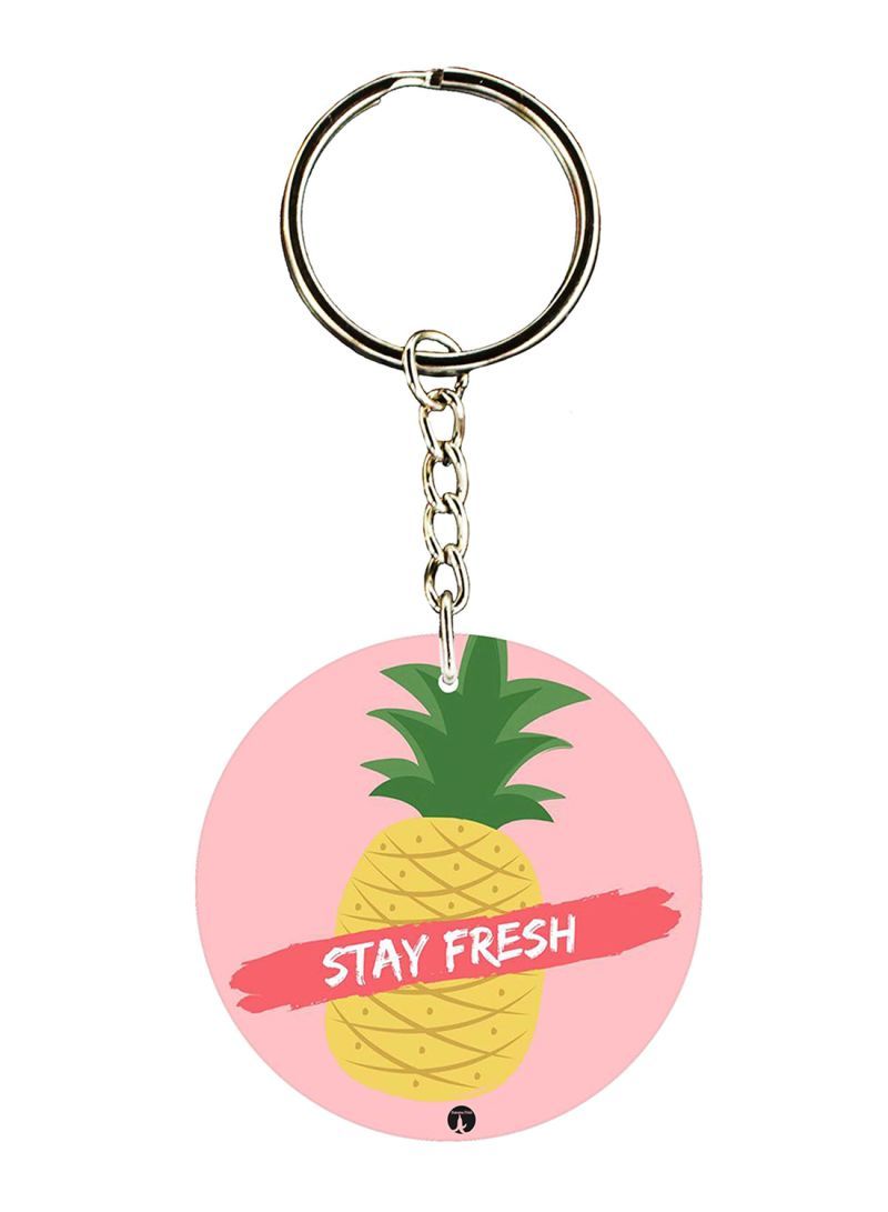 RKN Pineapple Printed Keychain