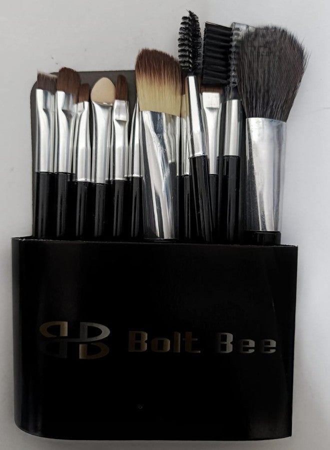 Brille Bee Professional Makeup Brushes Set, 12 Pieces, Eyeshadow, Eyebrow, Foundation Brushes, Makeup Kit for Women - Image 1