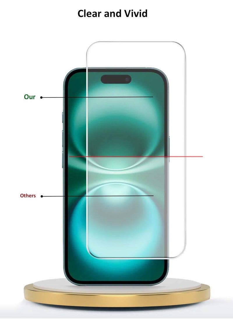 Wtech - Apple iPhone 16 Plus 2024 Premium Series Curved Edges 9H 2.5D Tempered Glass Screen Protector (MSG9CN) - Clear - Image 1